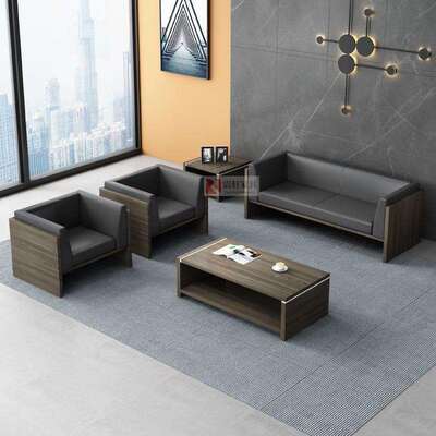 上海办公沙茶几组商务接待会客三发位小型办ZX-BGSF2公室沙发合人
