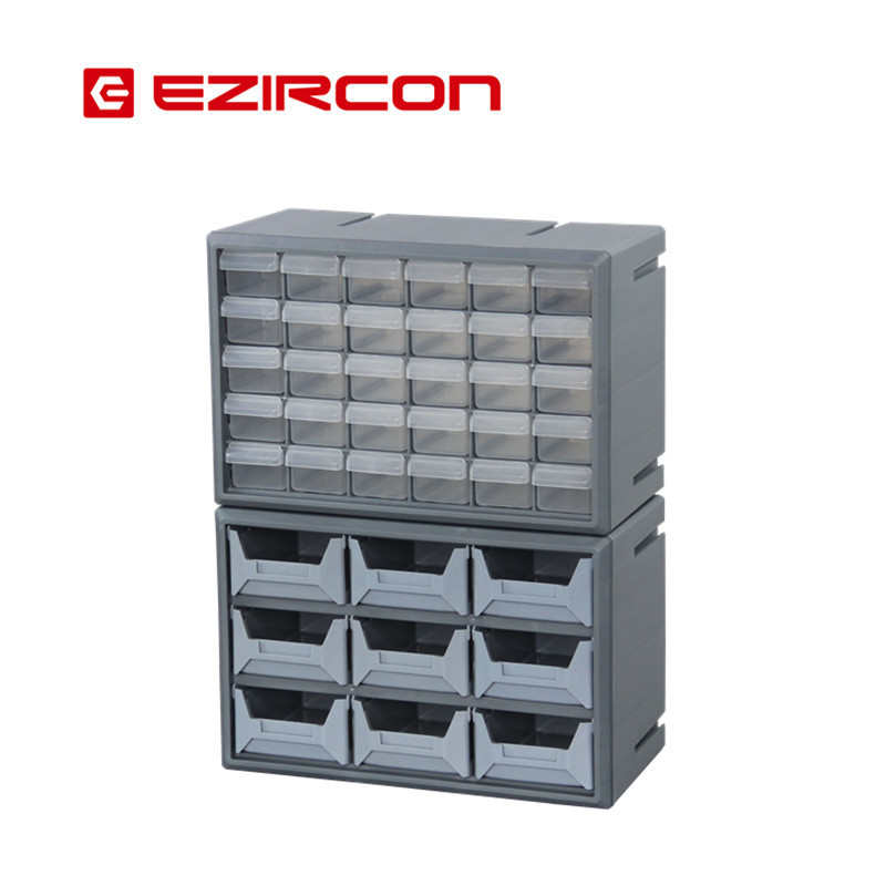 斗式零件盒收纳盒高长方形塑料工具盒分格多格箱样品螺丝抽屉式