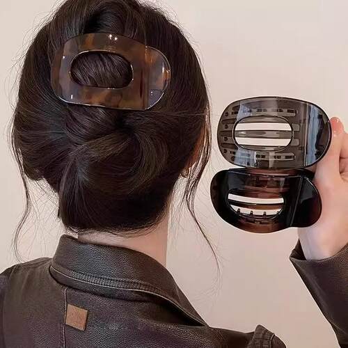 Abalone-shaped hair clip that doesn't press on the head, fla
