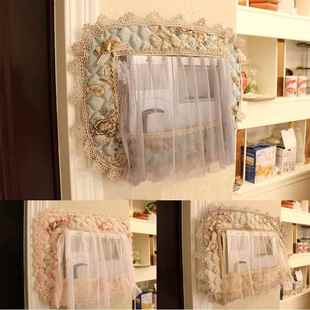 蕾丝防尘罩门铃套布艺可视电话套客厅电表箱罩门铃贴定做定制欧式