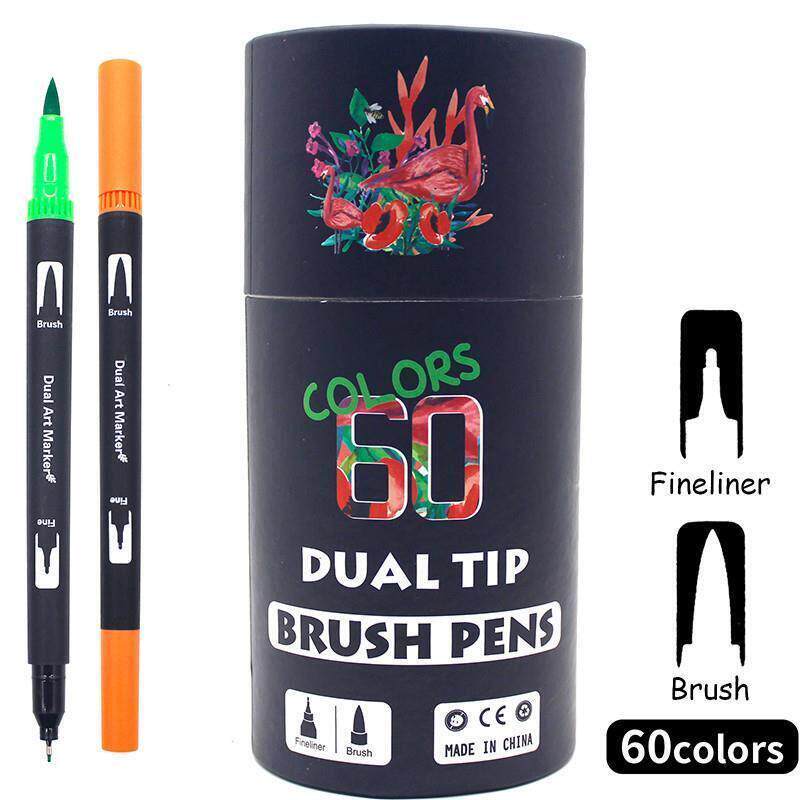 12/24/60/120/132 Colors Art Markers Pens Drawing Painting Fi