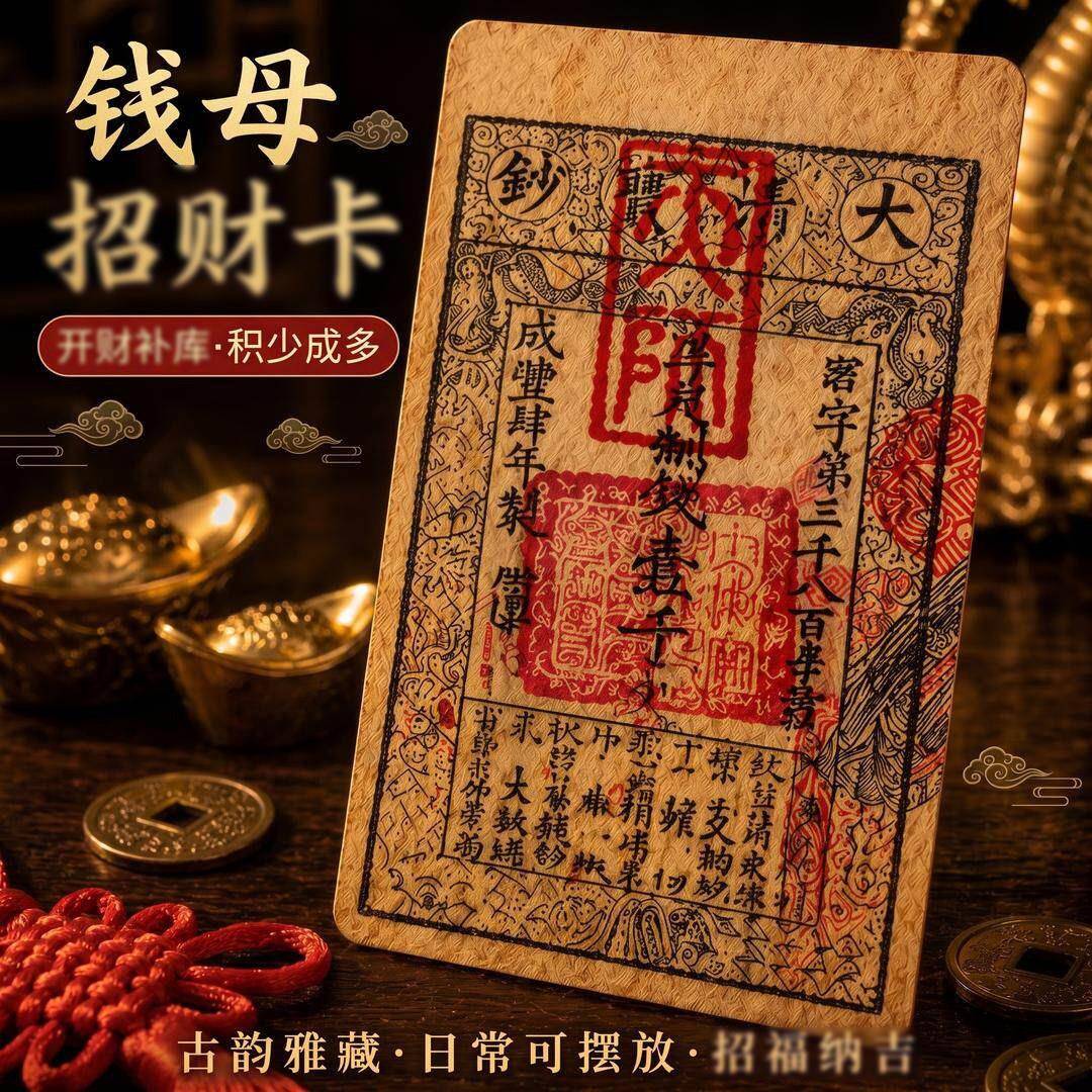 【师傅推荐】钱母手绘卡片宝钞老师随身携带祝福(塑封卡)