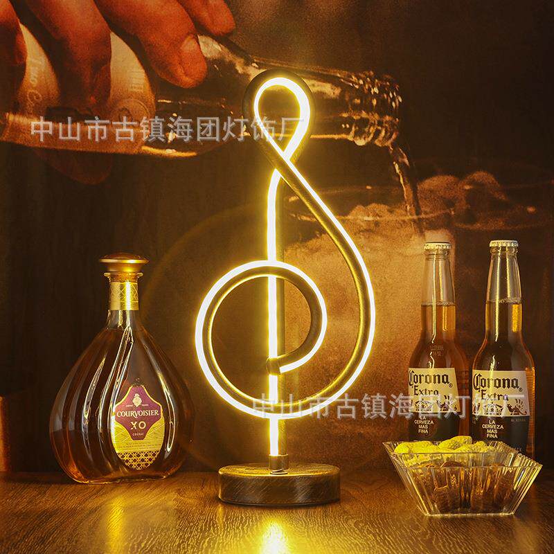 led充电酒吧台灯创意个性咖啡厅复古怀旧音乐餐厅清吧装饰桌灯