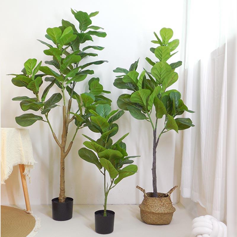 仿真植物琴叶榕 北欧风家居装饰假盆栽 摆件假树木北欧风装饰