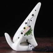 高档12孔SC陶笛 高音十C调二孔业民演奏手绘专族乐器