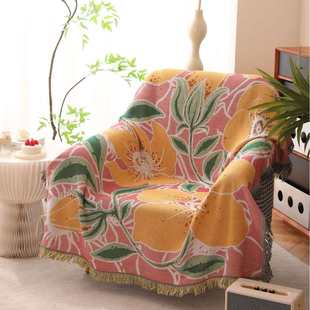 民族风沙发盖巾四季通用高级感坐垫子全包盖布沙发垫提花线毯加厚