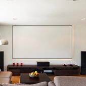 100寸壁挂投影布 画框幕布 VCCG 高清影院级白色软幕布4K激光家用画