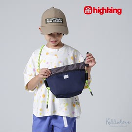 kiddielove日本童装highking彩色帆布，细带轻便儿童斜背包