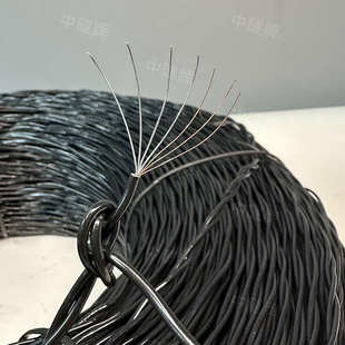 25mm绞0 7被四复线包钢 双股5002钢铜米黑色.矿用铜线三