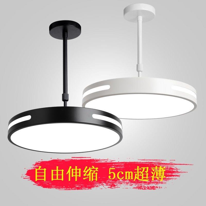 led圆形吊灯简约现代舞蹈教室理髲店吸顶灯服装店办公室吊杆灯具