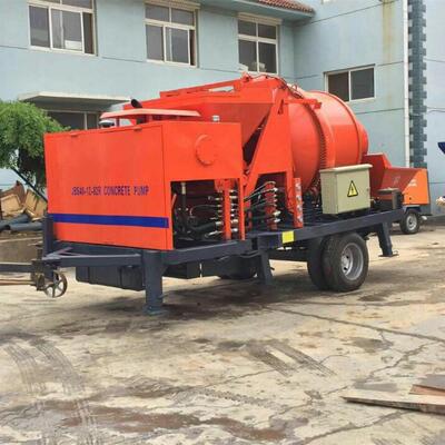 concrete mixer with pump 14-20m³/hours engine发动机搅拌泵机