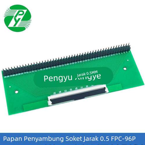 FFC/FPC-96P焊0.5翻盖下接座 软排线转接板 0.5间距转2.54直插PCB