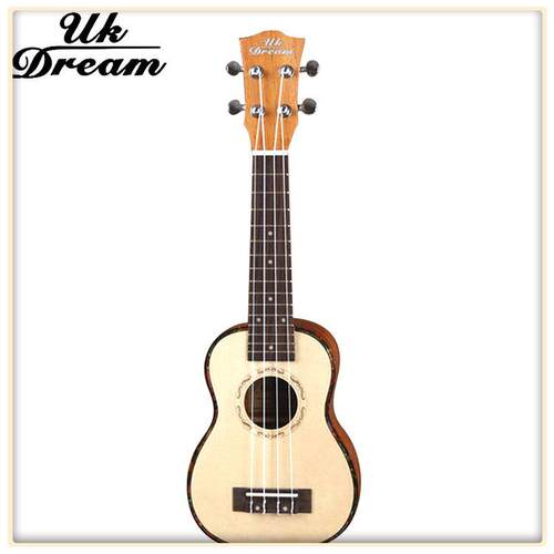 ukulele吉他21寸夏威夷云杉单板桃花芯木小吉他小四弦吉他US-54A