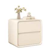 奶油风床头柜家用卧室实木柜子2025新款 简约现代小型收纳柜储物柜