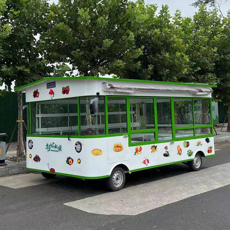 移动水果车摆摊多功能电动商用超市百货服装车理发车餐车小吃车