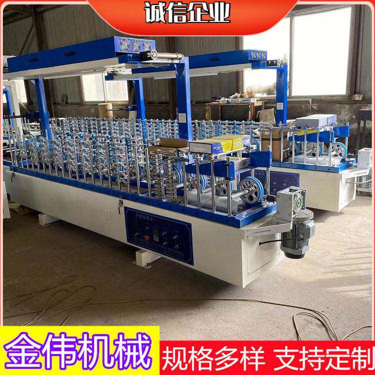 支持定制PUR热熔胶膜集成墙板包覆机 活体架子设计门窗线条包覆