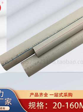 华亚PPR管热熔家装管道自来水管冷热水通用加厚4分米灰色蓝线给水