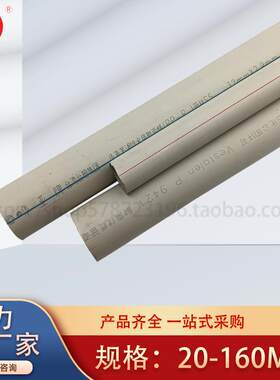 华亚PPR管热熔家装管道自来水管冷热水通用加厚4分米灰色蓝线给水
