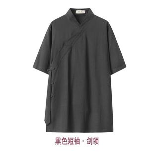 新款制武当山道袍汉服明道袍男改外套女良太极武当山道服三清领中