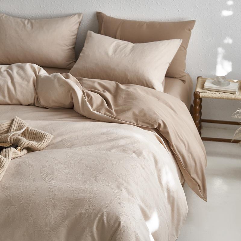 A件类母婴级新疆长棉磨毛四绒套QDS-1126式日全棉色织提花被套加