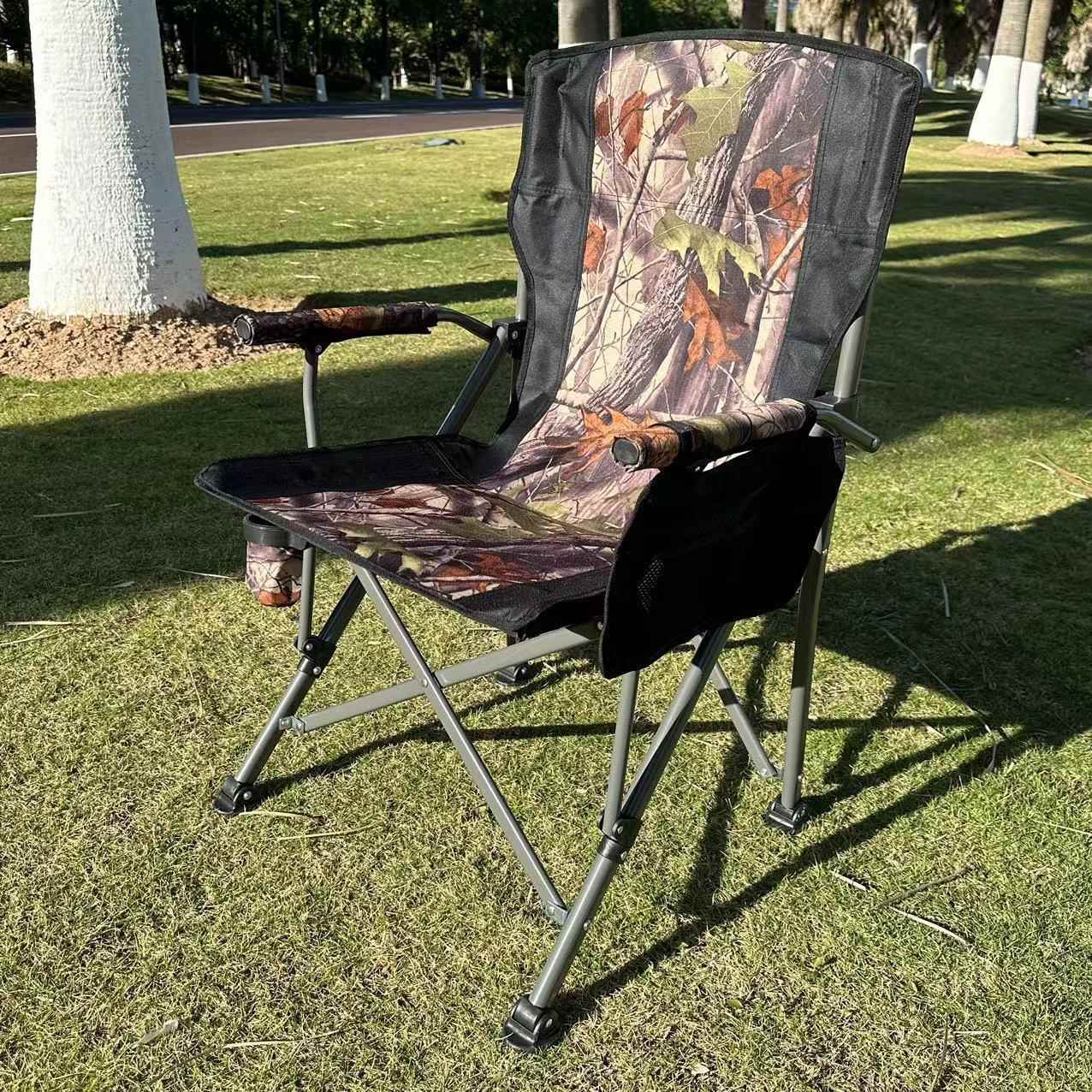 户外折叠大号椅子休闲扶手自驾游承重高导演凳便携式靠背钓鱼椅