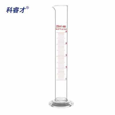 科睿才实验室用玻璃量筒A级可过检直型带刻度量杯500ml74740