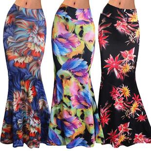 2025半身女鱼尾裙包臀中长裙 Women summer fishtail Long skirts