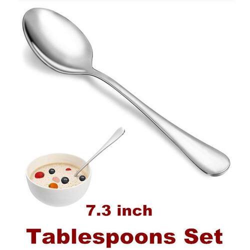 Dinner Spoon Set Tablespoons Silverware Serving Spoons