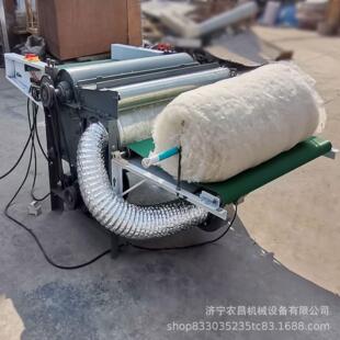 旧棉被梳理翻新机 双辊弹花机操作视频 小型羊毛梳理设备