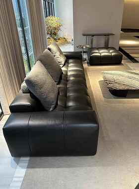 鹏音像素模块沙发真皮雪尼尔saba泡芙磨砂布全青皮半青皮时增贵妃沙发