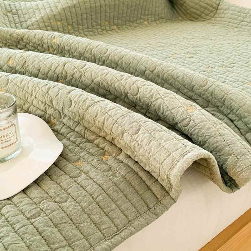 A类色织棉水洗棉床盖三件431291套.8m床用纯棉床单四季通家全用