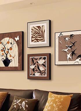 法式中WER-0580风复古美拉古德客厅合装组画抽象沙发背景墙挂画小
