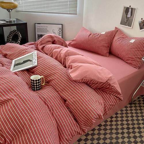 4 pcs bed sheets set beddings cotton flat Sheet Pillowcases