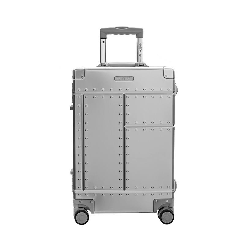 正品青铜者全镁铝合金音万向静轮海关锁可登机潮流商务男王女旅行