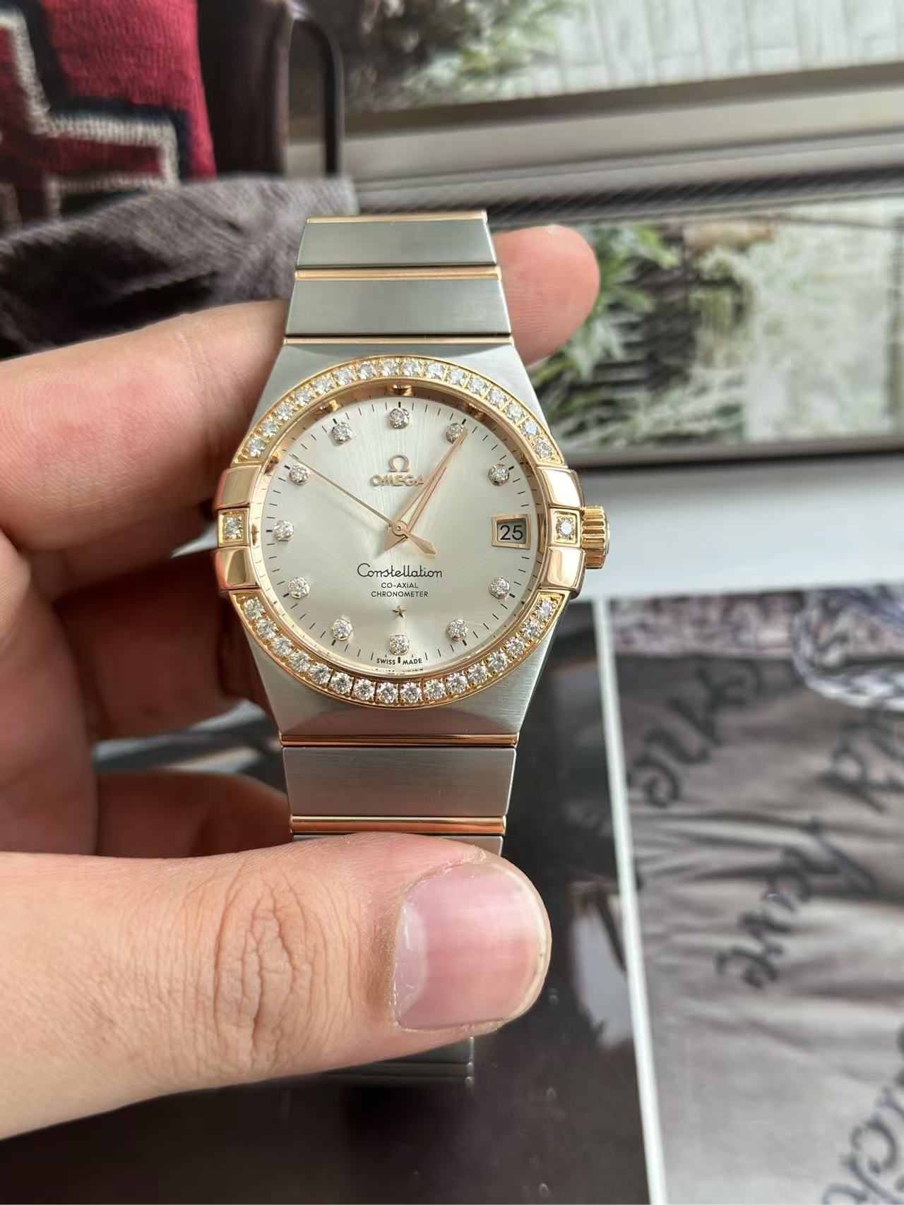 一口价9.8新欧米茄星座自动机械手表男123.25.38.21.52.001