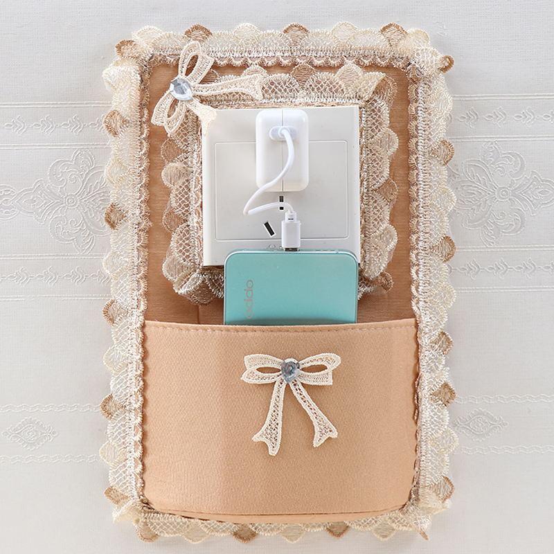 开关保护套布艺蕾丝双开关贴墙贴创意客厅卧室灯插座装饰简约防脏