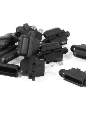 10件汽车船卡车刀片ATC 保险丝座套黑色