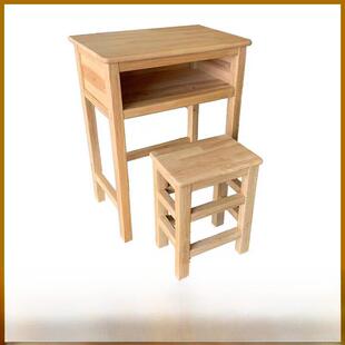 实木课桌椅中学生课桌椅实木儿童学习桌椅实木桌子实木单人课桌凳