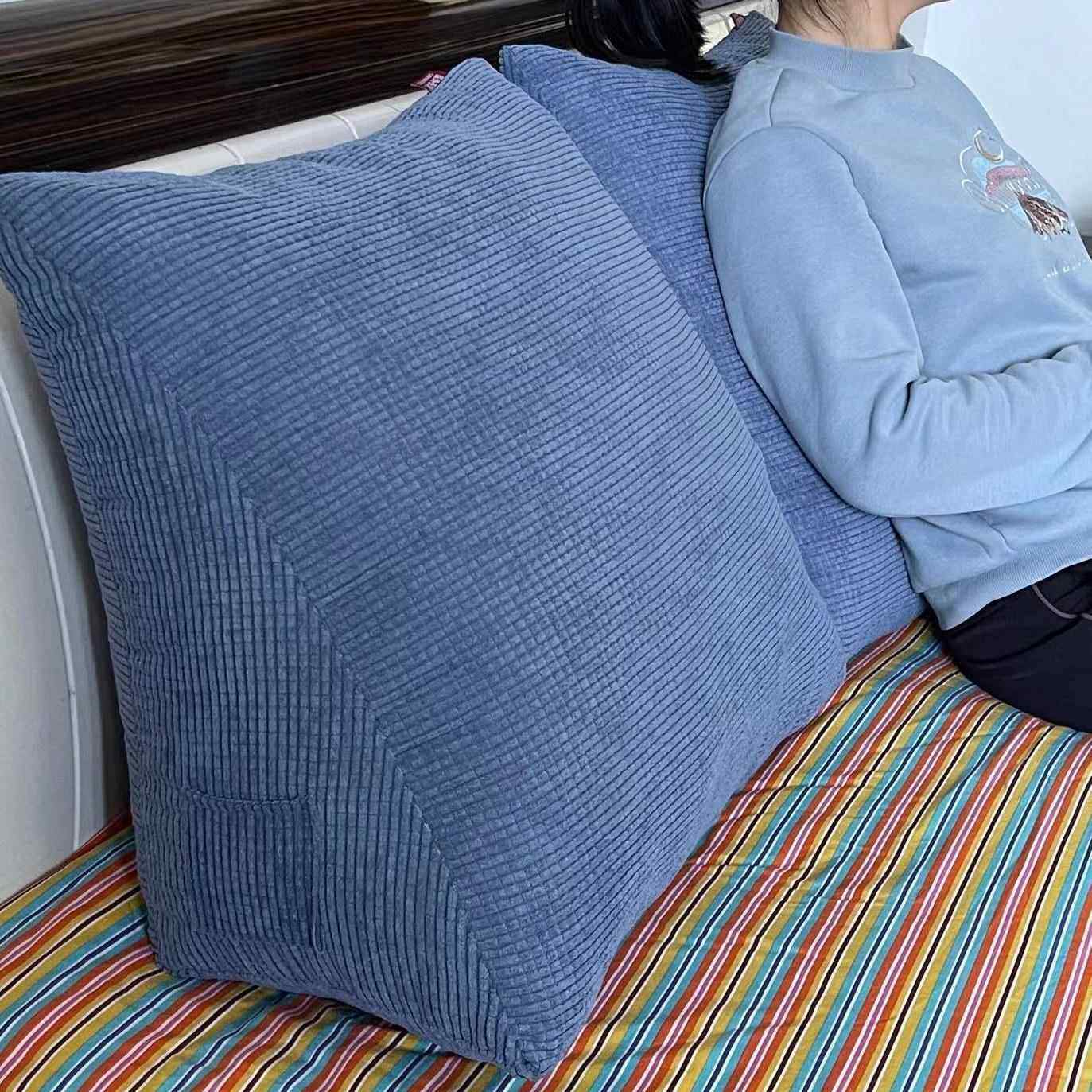 床头靠垫三角靠枕床头靠背老人沙发办公室护腰抱枕靠枕床上靠背垫