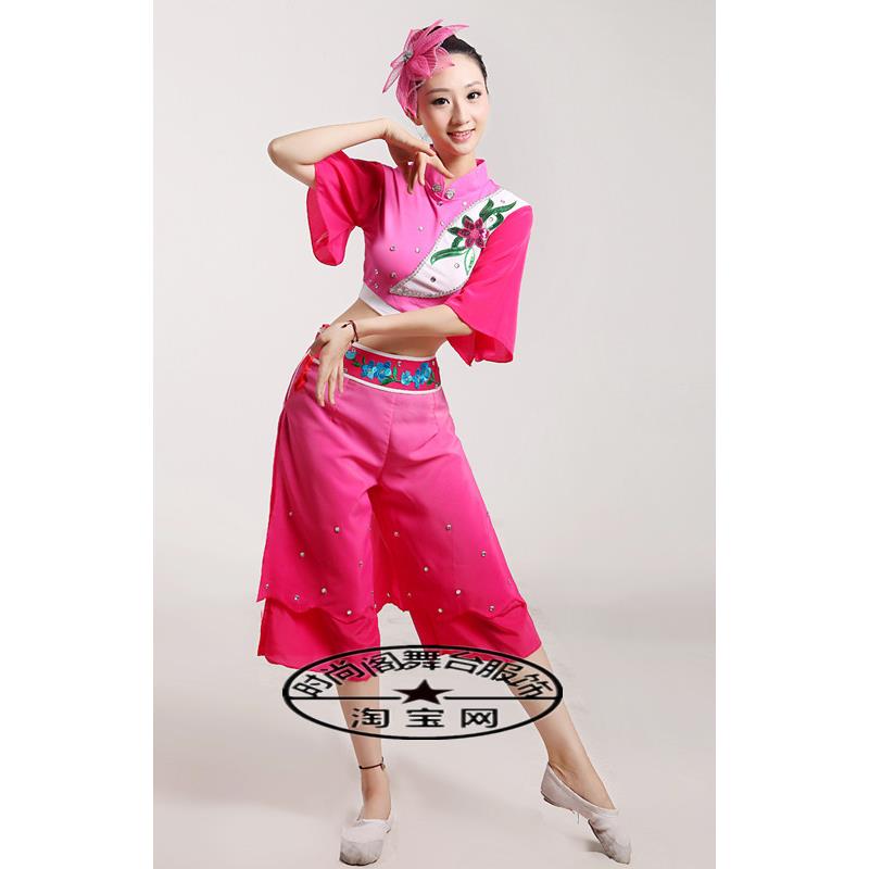 新款2021新款秧歌服广场舞演出服扇子舞民族舞蹈服腰鼓服舞台服装