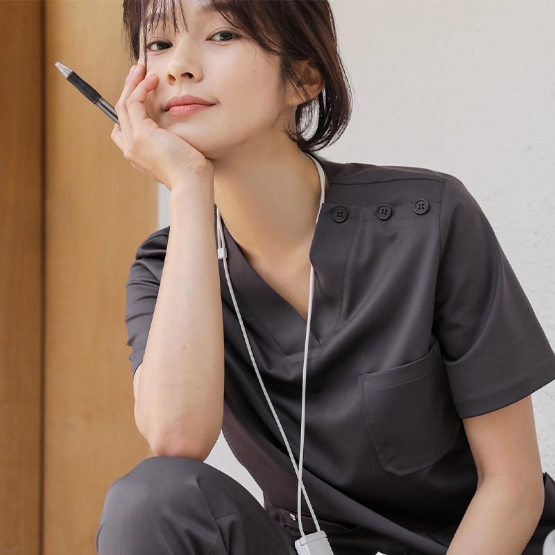 韩版高端洗手衣刷手服护士服口腔眼科医生工作服男女款