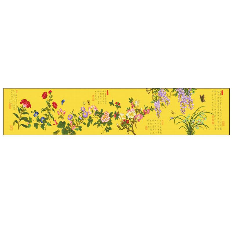 百花图十字绣2023新款线绣客厅大幅现代中式国画名画手工自己绣花