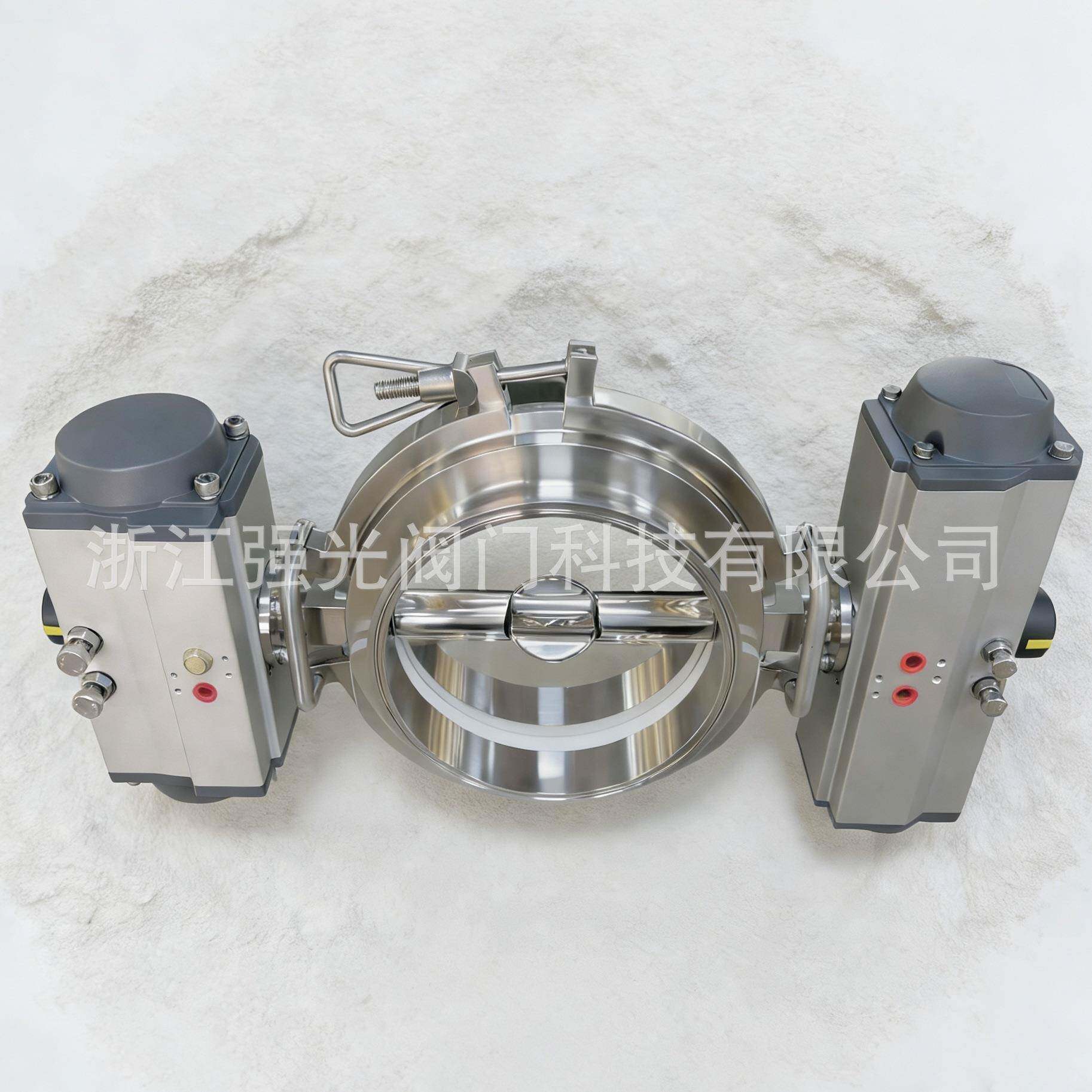 卫生级食品级不锈钢气动双转子计量阀，快装卡箍法兰连接304/316L