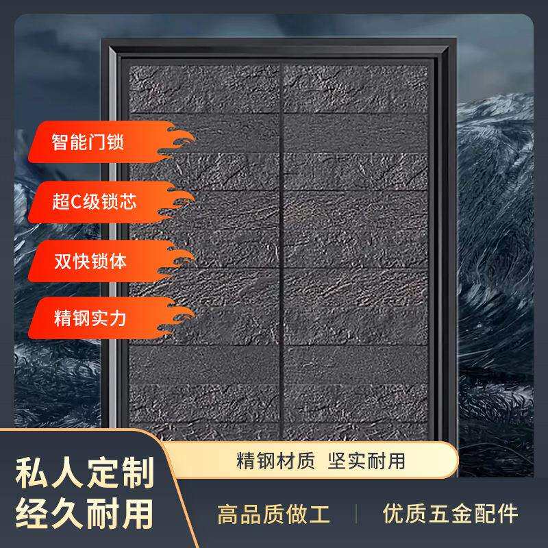 铸铝防爆门防盗入户门农村别墅大门双开门安全防护升级静音进户门