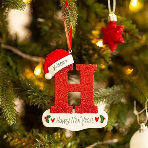 Christmas Tree Decoration Letter Pendant 26 Letters Home Hol