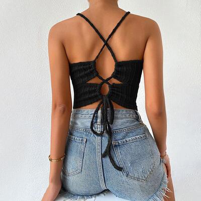 Female style backless camisole vest