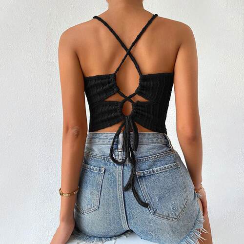 Female style backless camisole vest