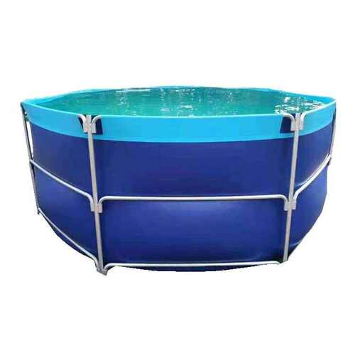 帆布水箱折叠加厚鱼虾鱼池鱼池水池便携式车载镀锌板圆形  支架