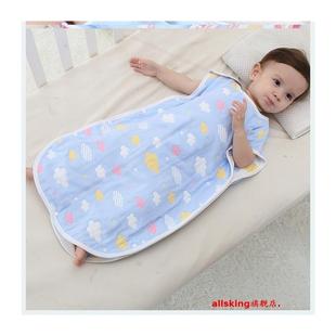 宝宝睡袋夏季 护肚可薄款 纱布婴儿睡衣长背心二三层睡带夏天防踢被