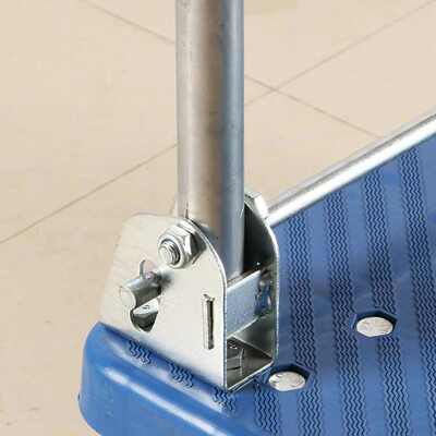 拉特仓库货厚折叠推车超市仓库塑料平板手推拉车拉手便携静音货